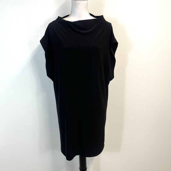 KamaliKulture Dress Tunic Women's Size M Black Stretch Slinky Cocktail Dinner - Picture 1 of 7